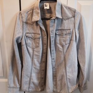 Gray Wash Jean Shirt